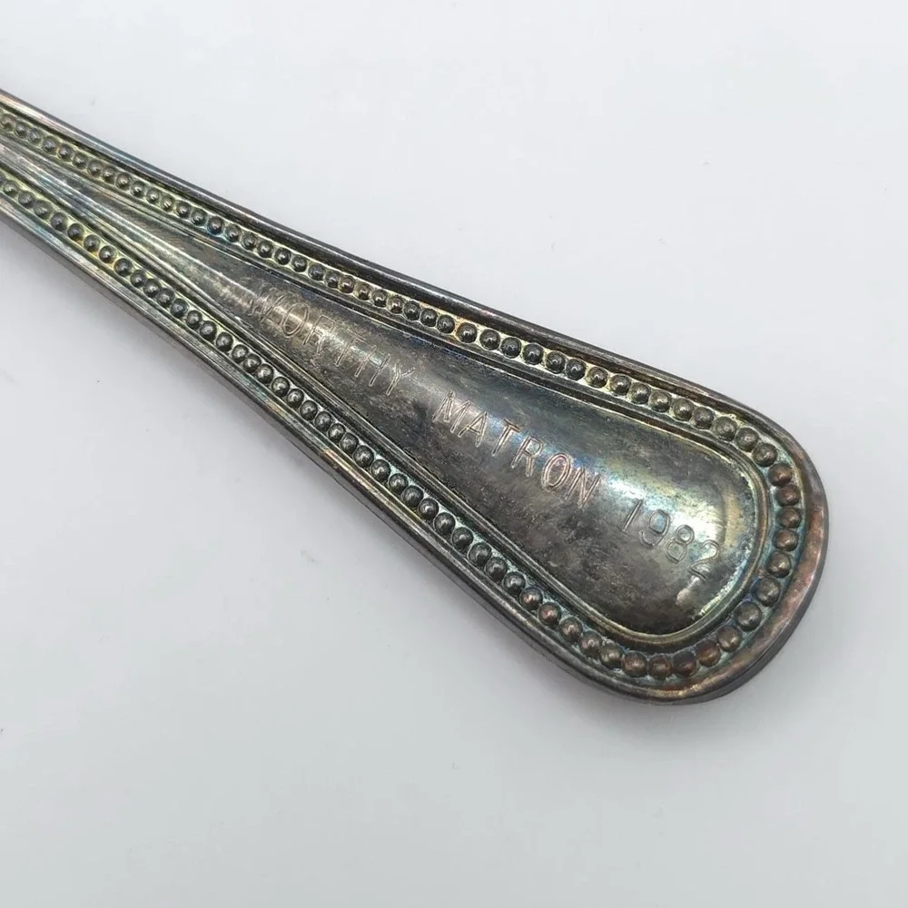Vintage Silverplated ITALY Cake Trowel Antique WORTHY MATRON 1982‎ Paisley